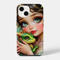 Pretty  Fairy and Dragon Themed Girl's   iPhone 14 Case