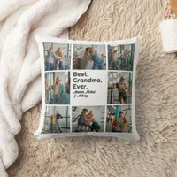 Best Grandma Ever Personalized Photo Collage Throw Pillow