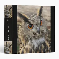 Cute eagle owl photography 3 ring binder