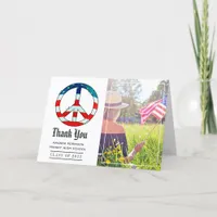 USA themed Graduation Photo Thank You