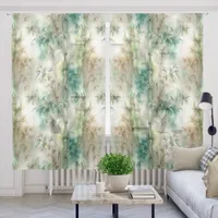 Tropical Bamboo Oasis Sheer Curtains