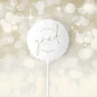 Congrats Grad Gold Script Name Year Graduation Balloon