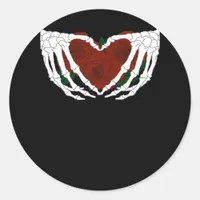 Skeletal Heart  Classic Round Sticker