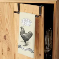 Mathemachicken Funny Math Chicken Pun Joke Kitchen Towel