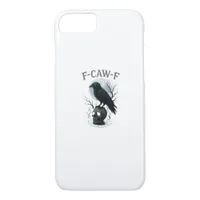 Gothic Crow F Caw F Raven Skull Halloween Graphic  iPhone 8/7 Case