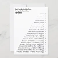 Zazzle Cormorant Font Size Legibility Checker Invitation