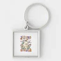Tis The Season Retro Halloween Party Funny Trendy Keychain