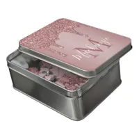 Luxe Rose Gold Dripping Glitter Monogram Jigsaw Puzzle