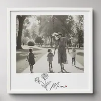 Minimalist Elegant Floral Mom Decorative tile