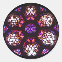 Iglesia del Valle Rosary Window Classic Round Sticker