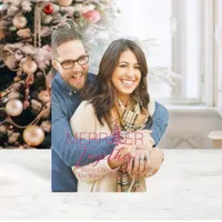 Merrier Together  Script Pagoda 1-Photo Christmas  Holiday Card