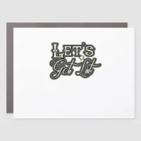 Let's Get Lit Classic Creative Casual Car Magnet