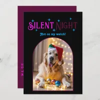 Retro Vibes Funny Pet Dog Christmas Photo Holiday