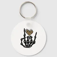 Skeleton Heart Hands Clean Graphic Mood Keychain