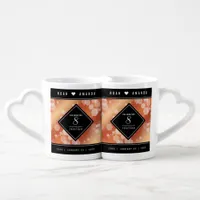 Elegant 8th Bronze Wedding Anniversary Celebration Coffee Mug Set