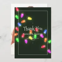 Christmas Wedding Photo Thank You Card