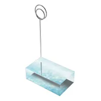 Blue  Bokeh Table Number Card Holders