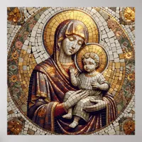 Blessed Mother Mary and Baby Jesus | Religoius Poster