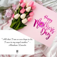 Pink Flower Mother's Day Greeting Card