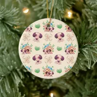 Adorable Dog Pattern  Ceramic Ornament