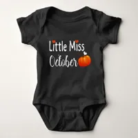 little miss october baby bodysuit