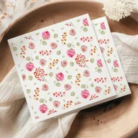 Wildflower Pattern Baby Shower Napkins