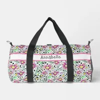 Groovy Vintage Daisy Flower Print Cut Sew Bag