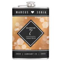 Elegant 7th Copper Wedding Anniversary Celebration Flask