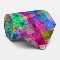 Abstract cubes neck tie