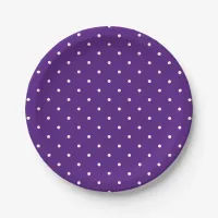 Simple & Classy White Spots on Purple Paper Plates