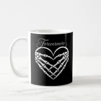 Forevermore Skeleton Hands Heart Gothic Romance Coffee Mug