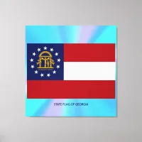 Georgia State Flag Canvas Print