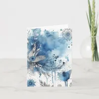 Watercolor Ephemera Vintage Blank Note Card