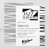 Jazz Blues Theme Party invitation