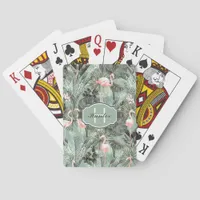 Flamingo Orchid Tropical Pattern Sage ID868 Poker Cards
