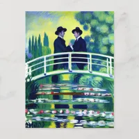 Men in Love Monet Style Postcard