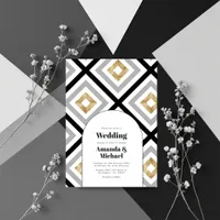 Modern Geometric Wedding Invitation