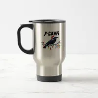 Funny Crow Christmas Classic Retro Design Travel Mug