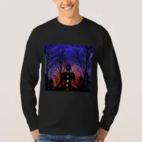 Meditation and the Trees on a starry night Sunset  T-Shirt