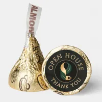 Black Marble Gold Real Estate Open House Thank You Hershey®'s Kisses®
