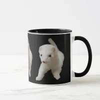 White Baby Ferret Mug