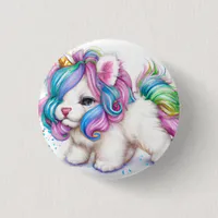 Fluffy Unicorn Puppy Button