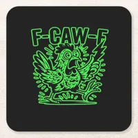 F-Caw-F Attitude Classic Cool Unique Square Paper Coaster