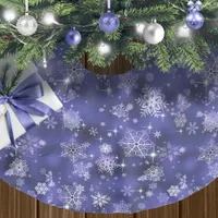 Prettiest Snowflakes Pattern Violet ID846 Brushed Polyester Tree Skirt