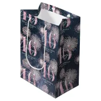 Fireworks Sweet 16 Midnight Blush ID984 Medium Gift Bag