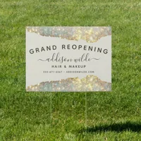 Holographic Signature Script Glitter Salon Sign