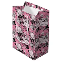 Pink Vintage Alice Teatime Medium Gift Bag
