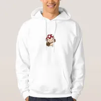 Cottagecore Aesthetic Cute Mushroom Playing Banjo  Hoodie