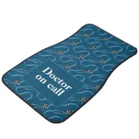 Medical Doctor on Call Stethoscopes on Dark Blue Car Floor Mat