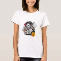 Thank You Next Vintage Woman Mixed Media Collage T-Shirt